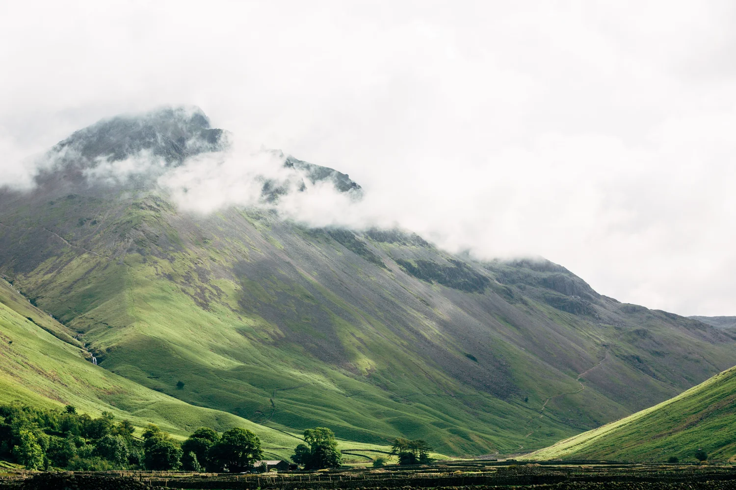 Landscape mountains mist lake district green hills – Landscape