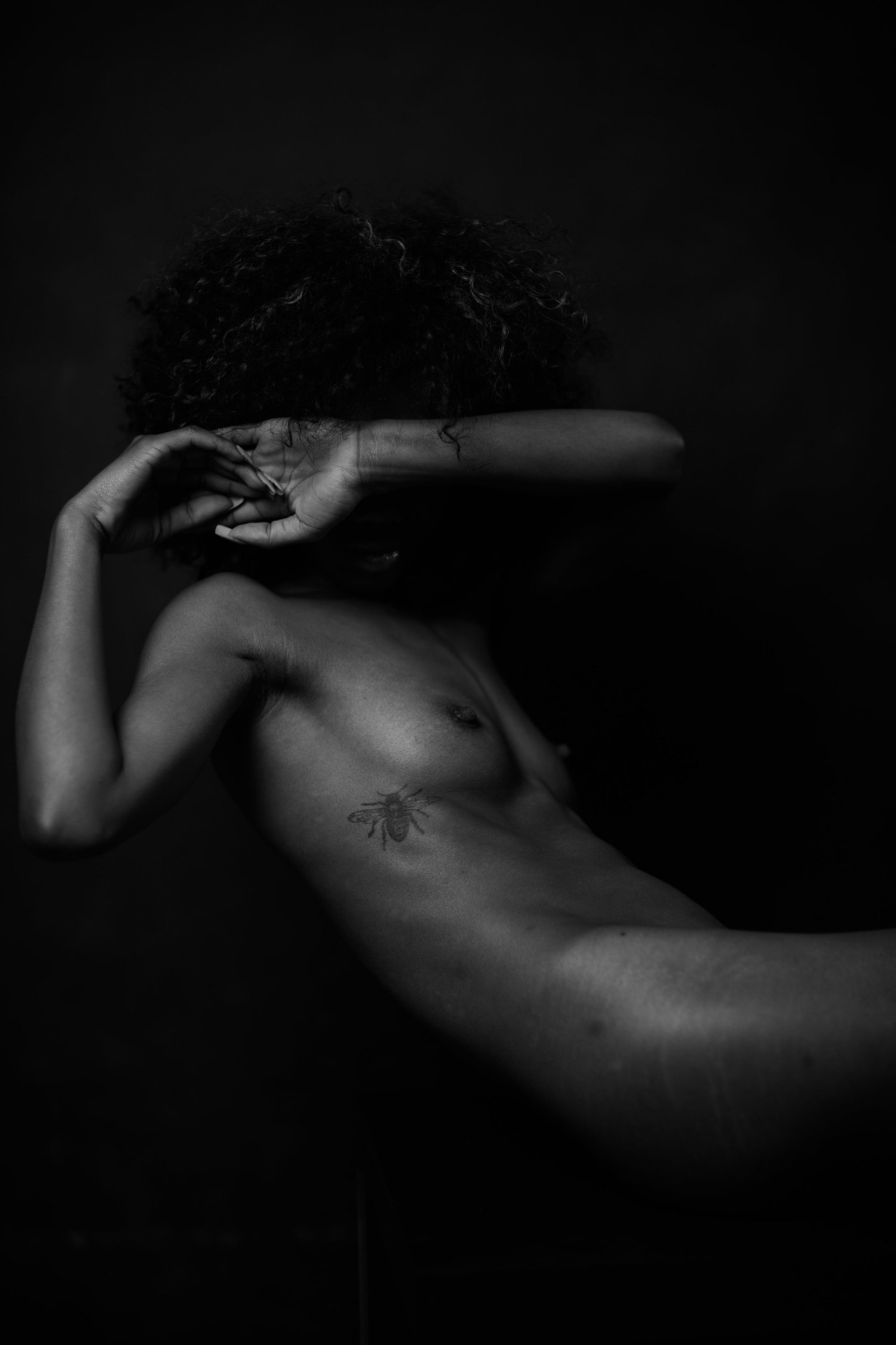 Nude woman black and white artistic monochrome – Portrait