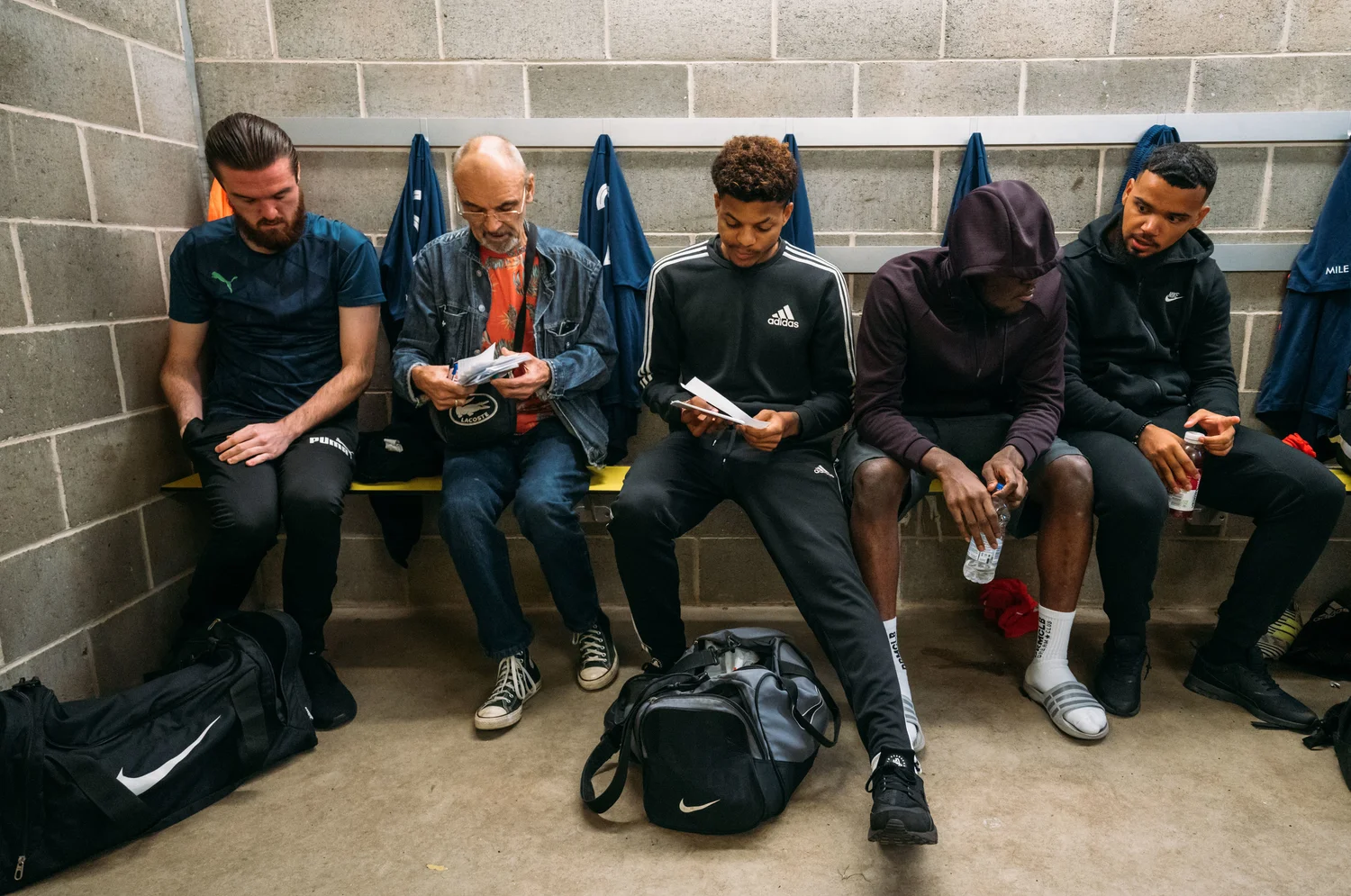 Jack walpole cup final players sitting changing – Day 2 - Jack Walpole cup final