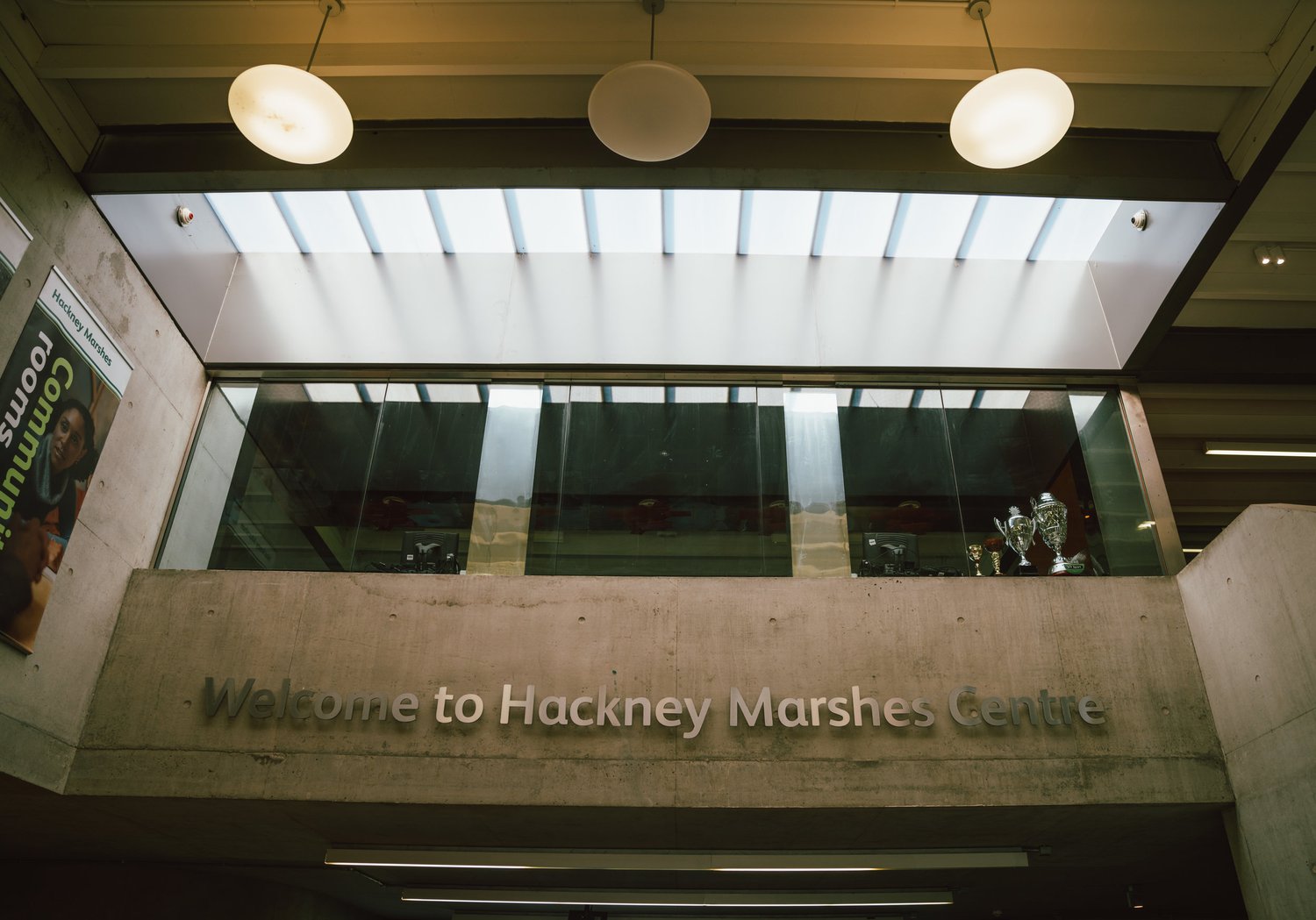 Inside the Hackney marshes Centre