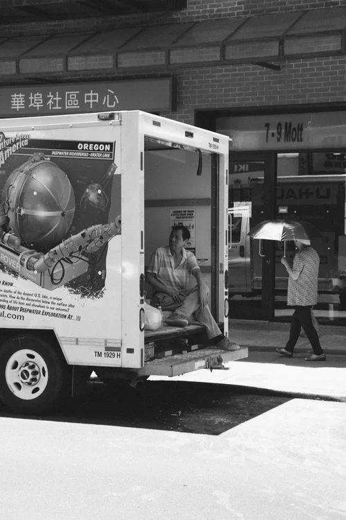New york street truck rain umbrella black – New York