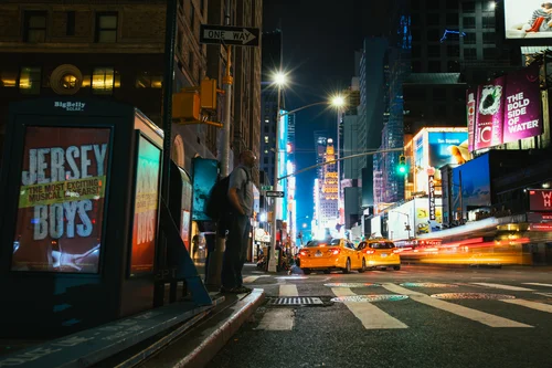 New york times square night neon lights – New York