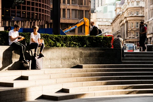 Street city steps people london office workers – Street