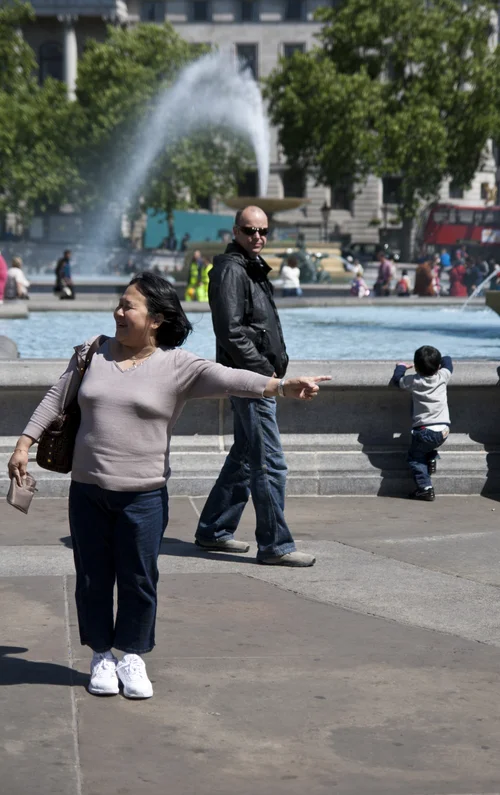 Fountain trafalgar square people london water tourists – Street