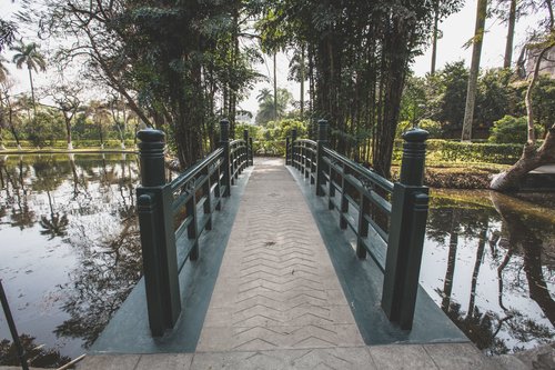 Vietnam bridge pond garden temple of literature – Vietnam