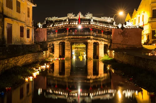 Vietnam hoi an japanese bridge night lights – Vietnam