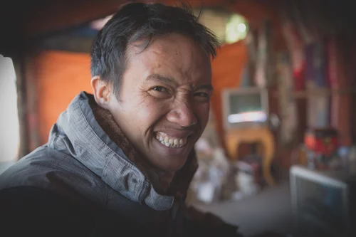 Vietnam man laughing portrait candid – Vietnam