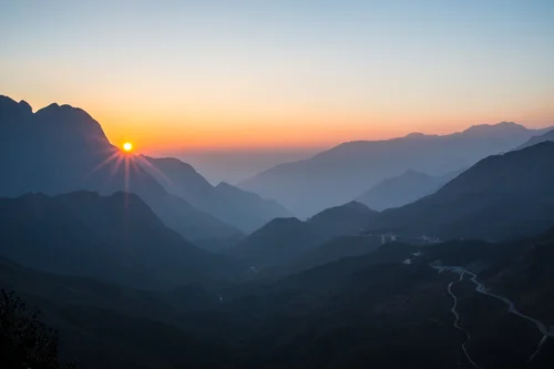 Vietnam mountains sunset sapa layers – Vietnam