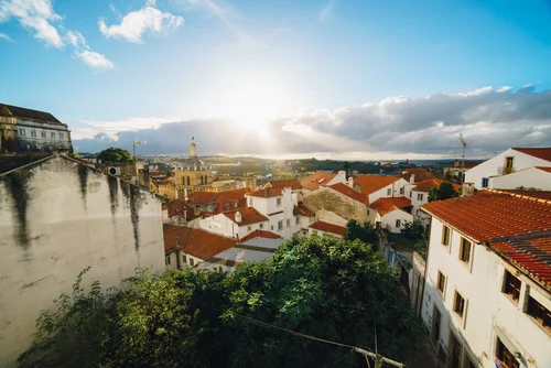 Portugal rooftops sunset town view lisbon sun – Portugal