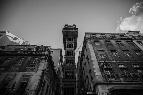 Portugal lisbon santa justa elevator black and – Portugal