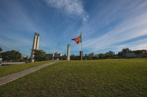 Portugal park monument flag lisbon – Portugal