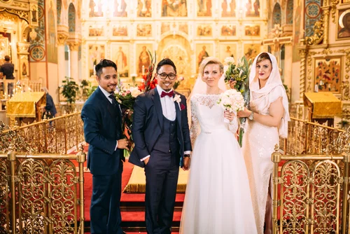 Wedding church ceremony bride groom bridal party – Wedding Photography