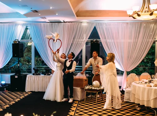 Wedding reception venue decor bride heart drapes – Wedding Photography