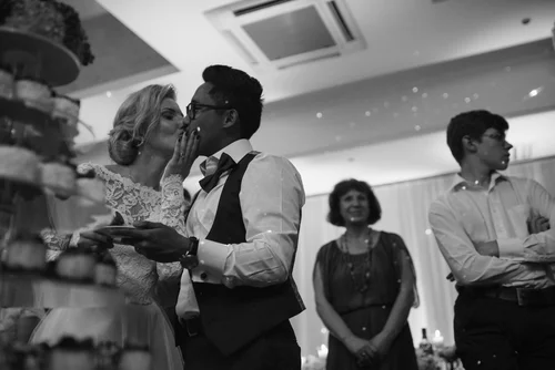 Wedding reception guests black and white speeches – Wedding Photography