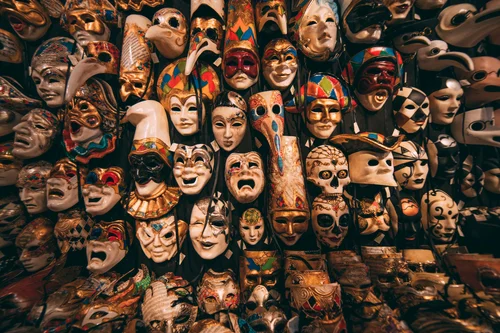 Venice masks carnival colourful souvenirs – Italy Venice