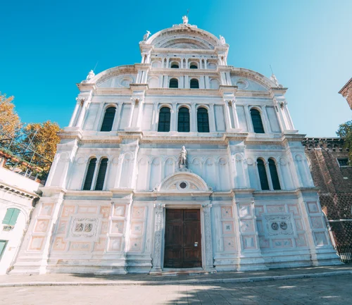Venice church white marble facade renaissance – Italy Venice