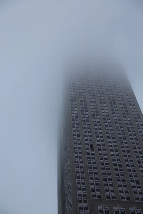 New york skyscraper fog cloud building – New York