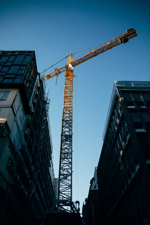 Stockholm construction crane building blue sky – Stockholm