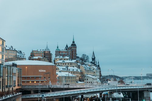 Stockholm city view winter water buildings – Stockholm
