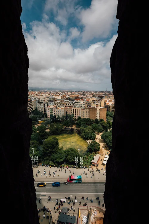 Barcelona view park aerial window frame city – Barcelona