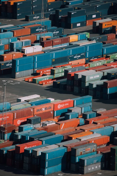 Barcelona port shipping containers colourful aerial – Barcelona