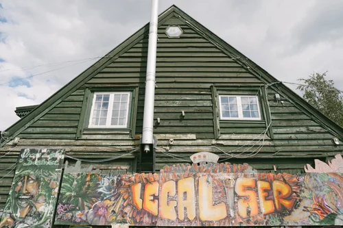 Copenhagen christiania house graffiti green wooden – Copenhagen