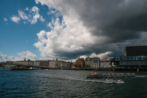 Copenhagen harbour water boats clouds city – Copenhagen