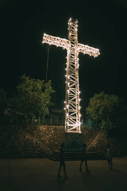 Philippines cross light night lit illuminated – Philippines