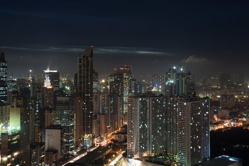Philippines manila skyline night city skyscrapers – Philippines