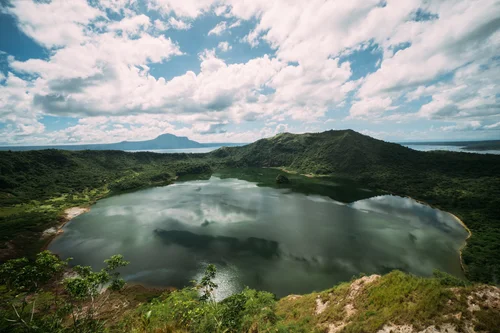 Philippines lake volcano crater taal clouds – Philippines