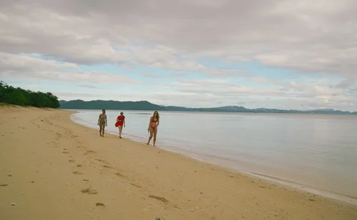 Philippines beach people walking sand sea – Philippines