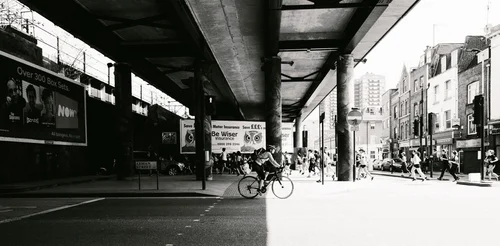 Street black and white bus shelter road – Street