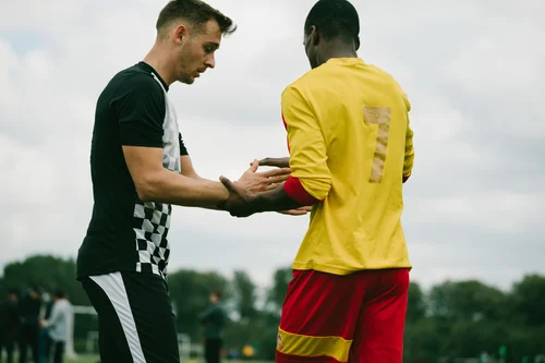 Grass roots football hackney marshes players handshake – Day 1 - Introduction