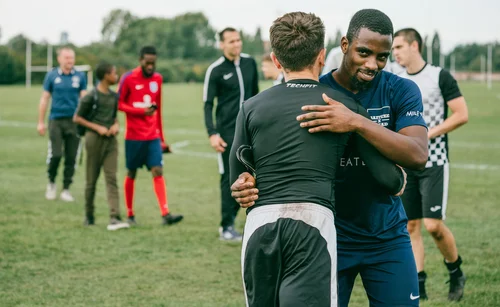 Jack walpole cup final players hug handshake – Day 2 -  Jack Walpole cup final