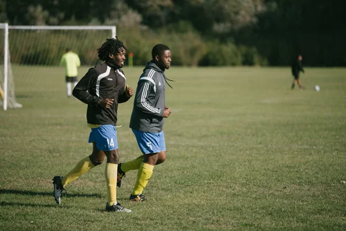 Grass roots football hackney marshes players warm – Day 3 - Referee's insight and warm-up