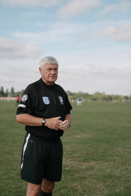 Grass roots football hackney marshes referee portrait – Day 3 - Referee's insight and warm-up