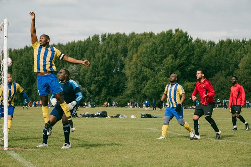 Grass roots football hackney marshes match action – Sports & Event Photography
