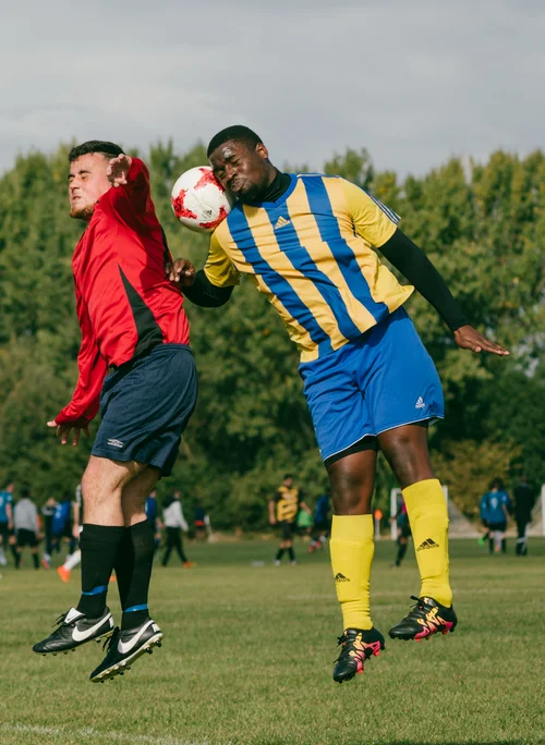Grass roots football hackney marshes match header – Sports & Event Photography