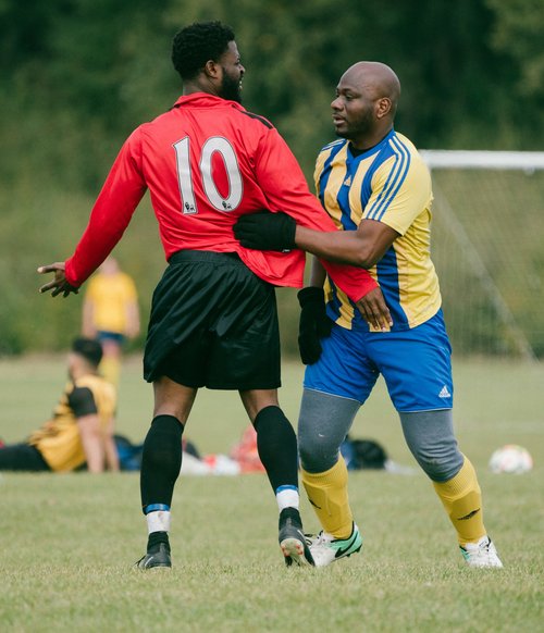 Grass roots football hackney marshes players argue – Day 3 - Referee's insight and warm-up
